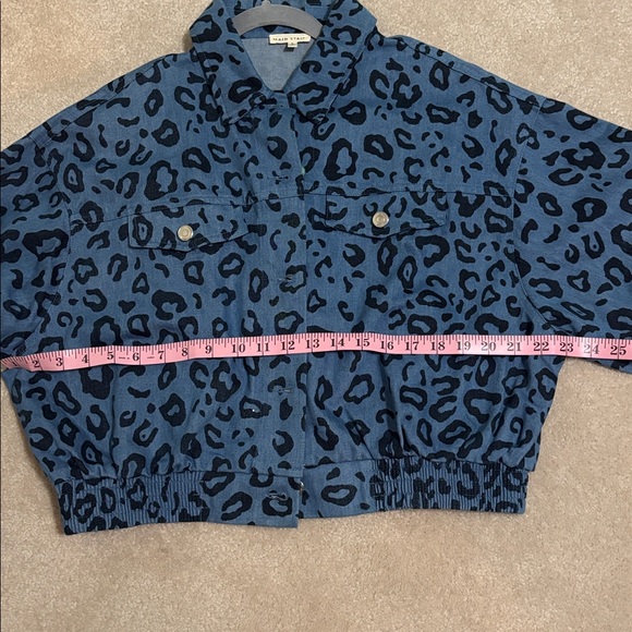 DIL Blue and Black Animal Print Jacket size L - Picture 6 of 7